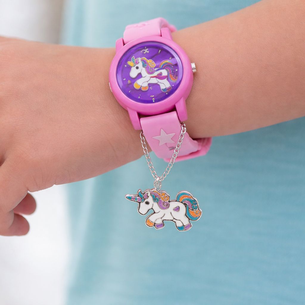Unicorn Watch Charm on Pure 925 Silver.