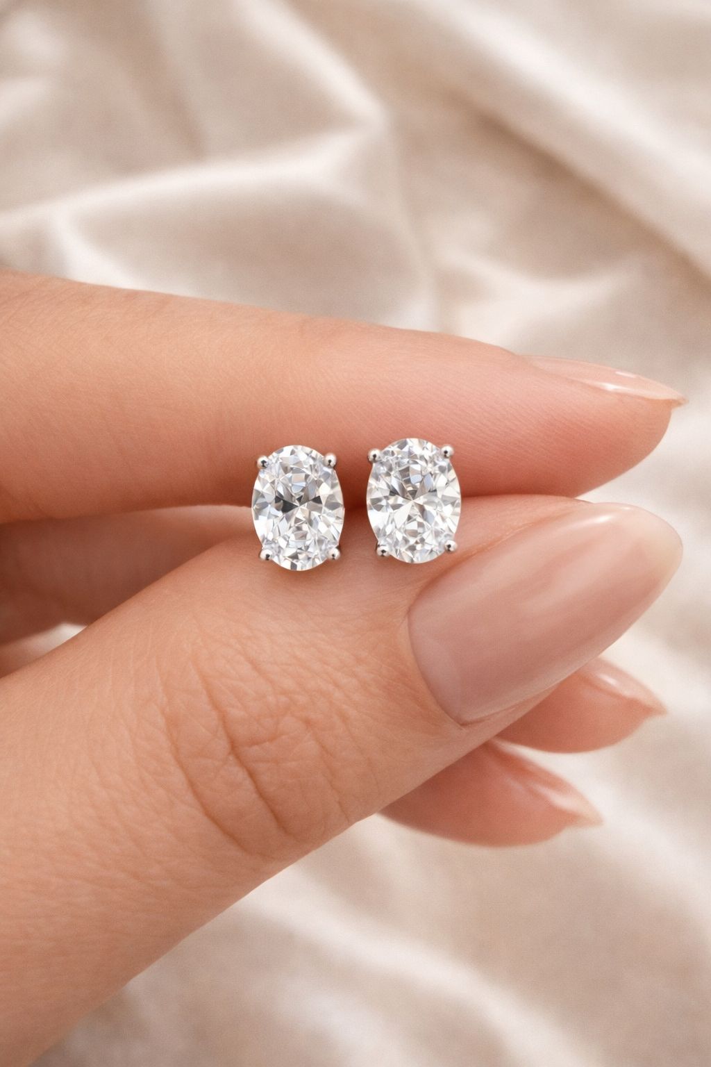 Twenty One Jewels Raksha Bandhan Combo of Round Rose Gold Halo and Oval Elegance Studs on Pure 925 Silver