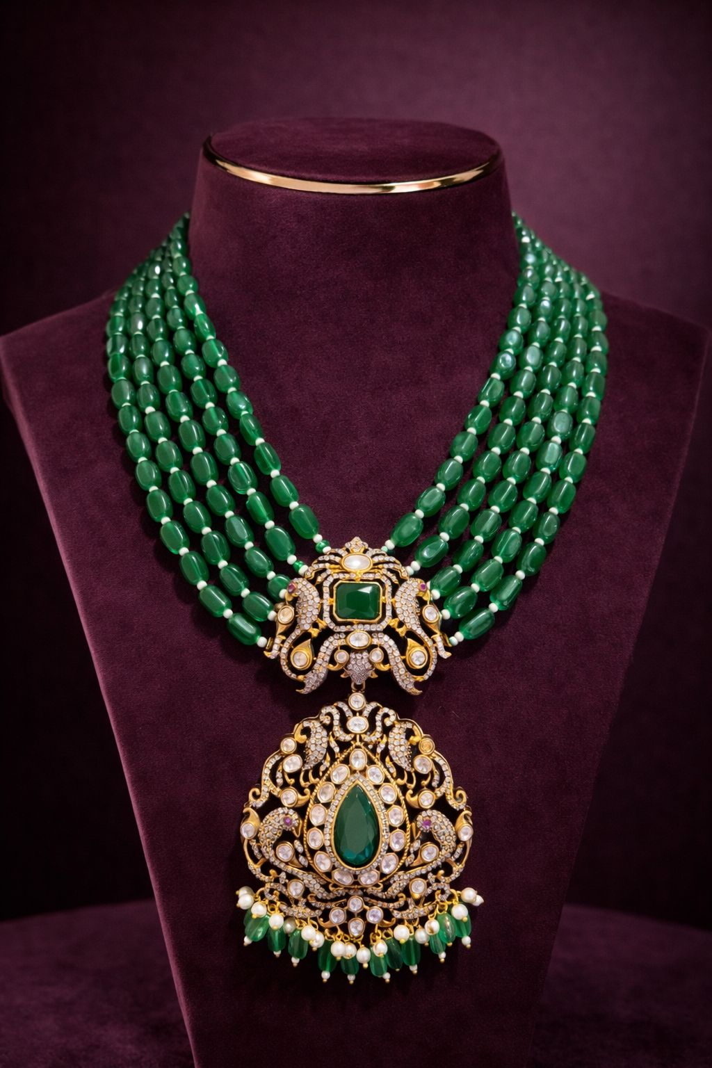 TOJ Everyday - Emerald string alaya necklace