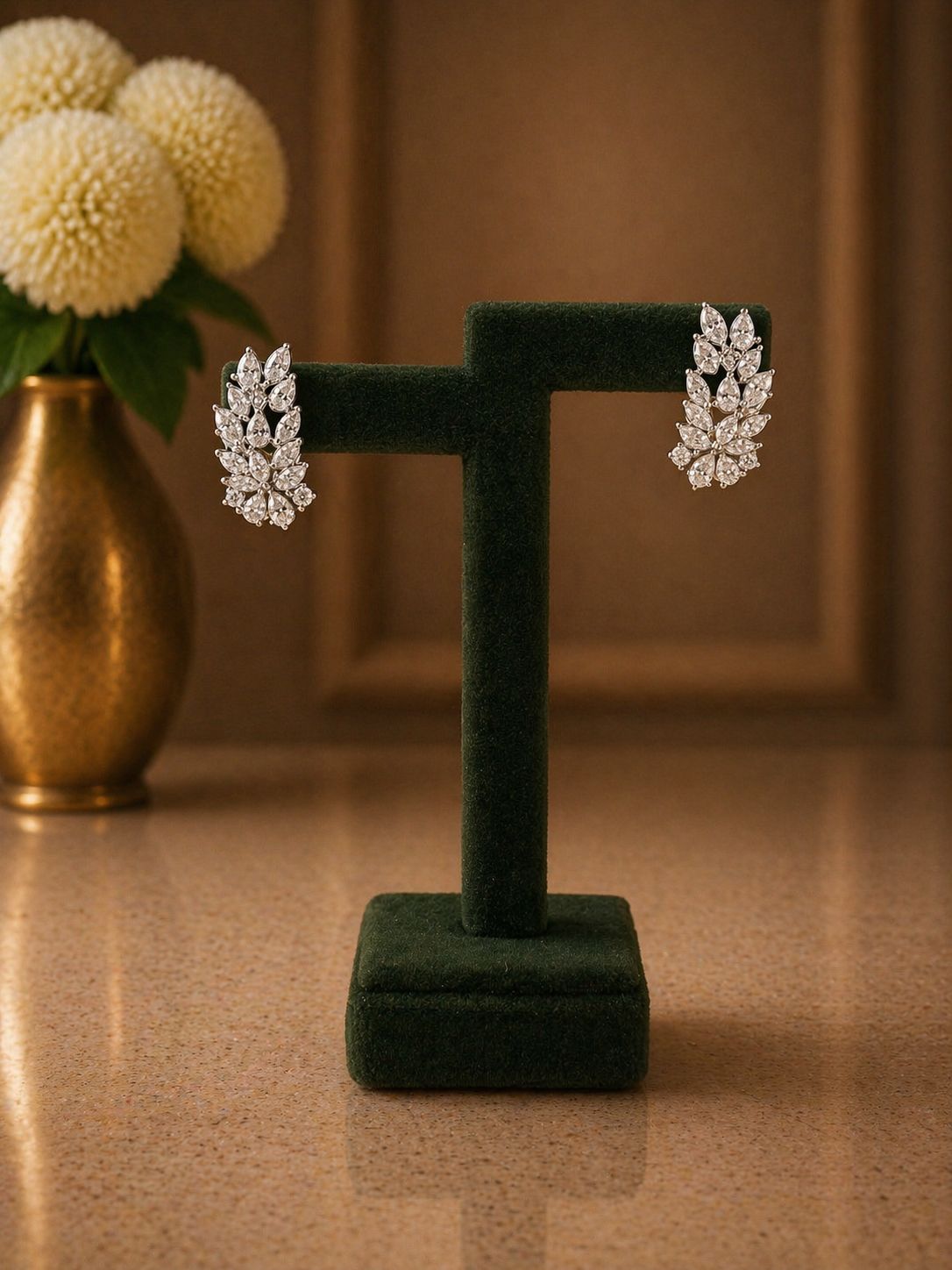Premium TOJ Everyday - Marquise and Drop Solitaire Cocktail Party Earrings for Women