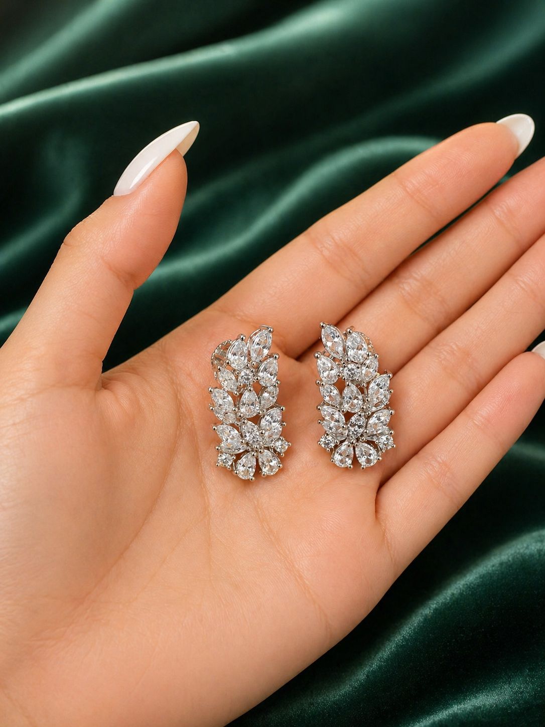 Premium TOJ Everyday - Marquise and Drop Solitaire Cocktail Party Earrings for Women
