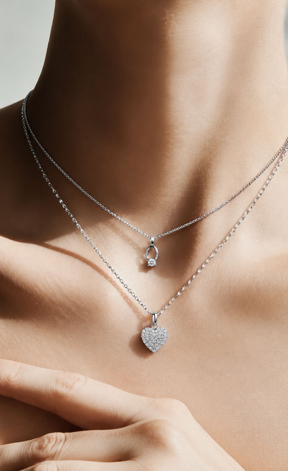 The Heart and Ring Proposal Necklace On Pure 925 Silver