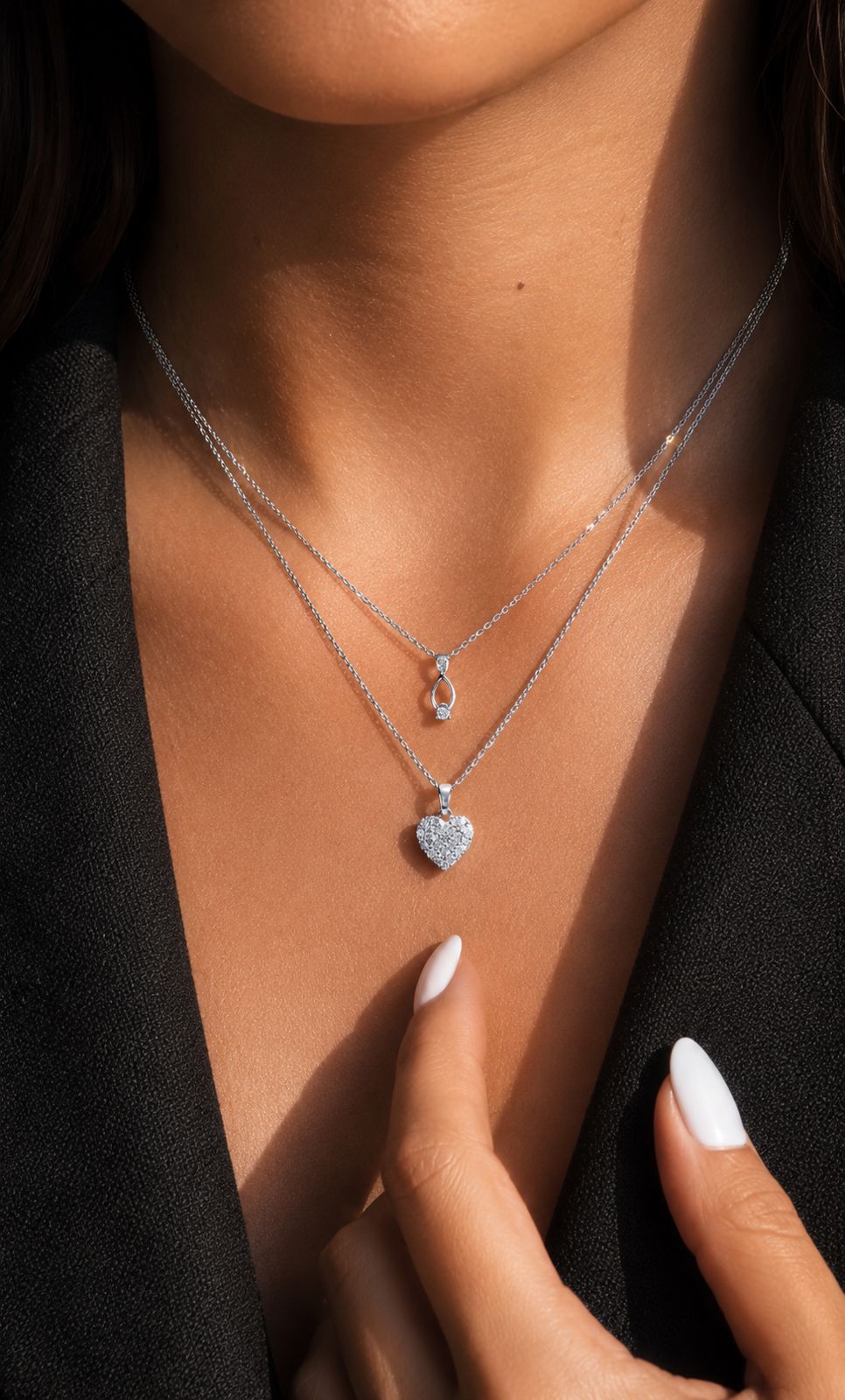 The Heart and Ring Proposal Necklace On Pure 925 Silver