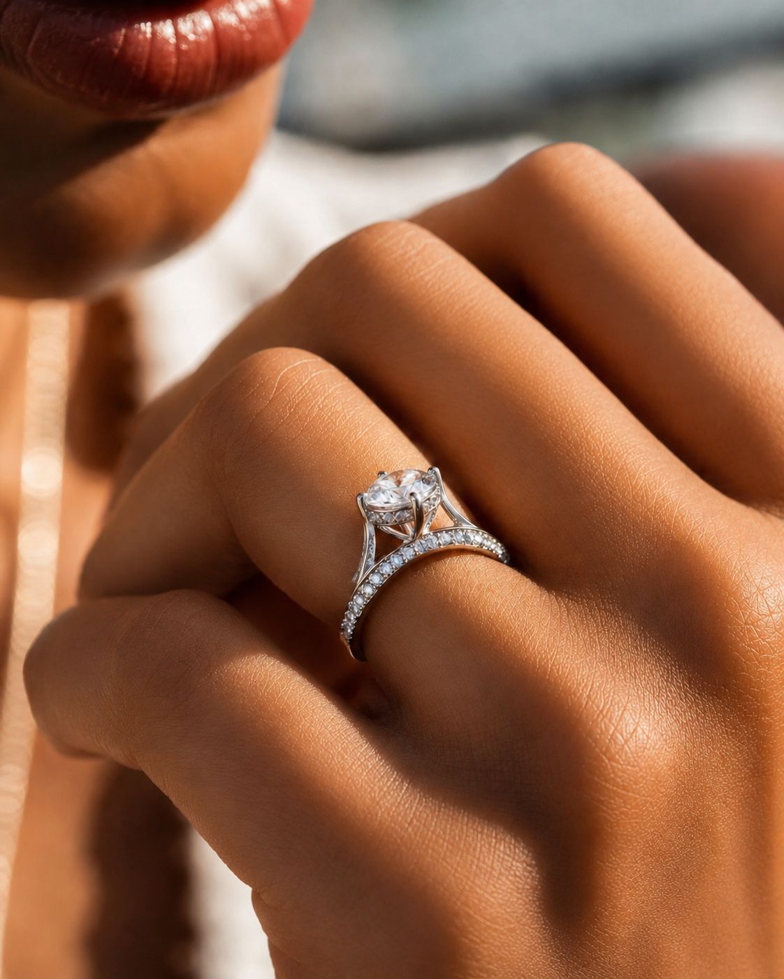 The 2 Carat Royal Clara Solitaire Ring on 925 Silver