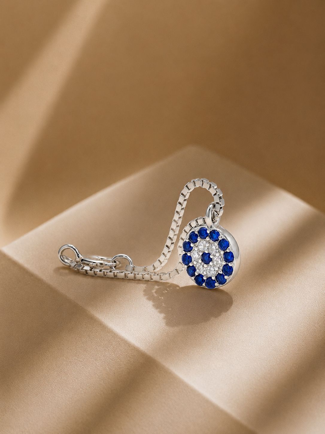 Evil Eye Watch Charm on Pure 925 Silver