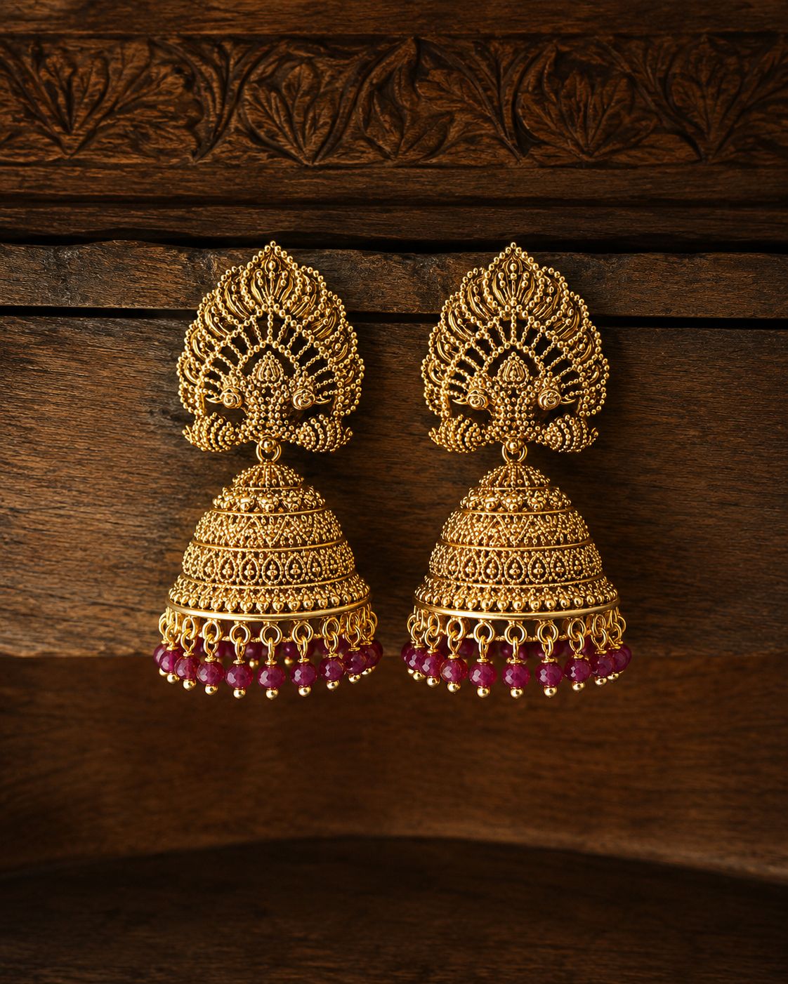 TOJ Everyday -  Festive Exclusive Gold Finish Anantara Jhumkis