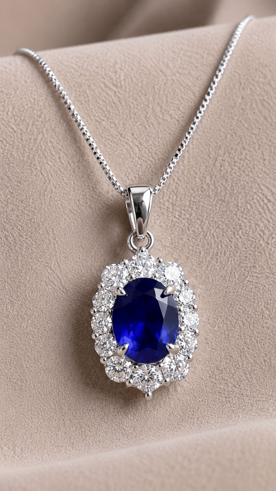 Ultra Premium Hydro Tanzanite Oval Solitaire Gyra Pendant Set on Pure 925 Silver