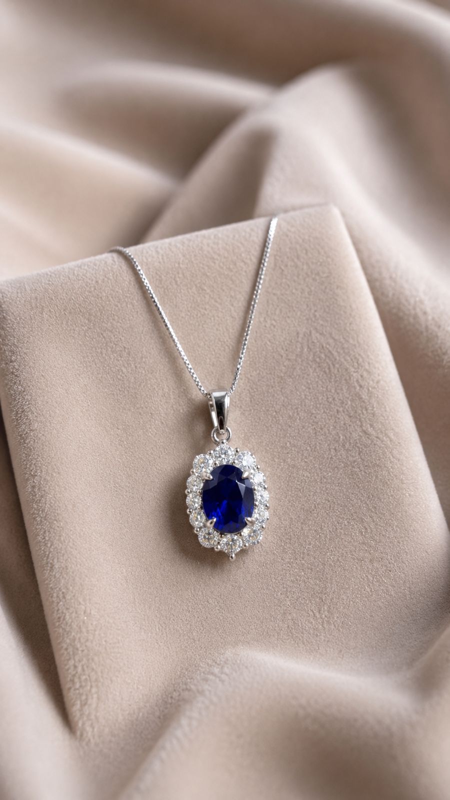 Ultra Premium Hydro Tanzanite Oval Solitaire Gyra Pendant Set on Pure 925 Silver