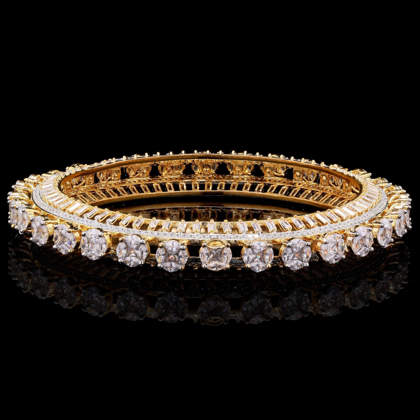 TOJ Everyday - Gold Finish Maharani Kada Style Bangle ( Single Kada/Bangle)