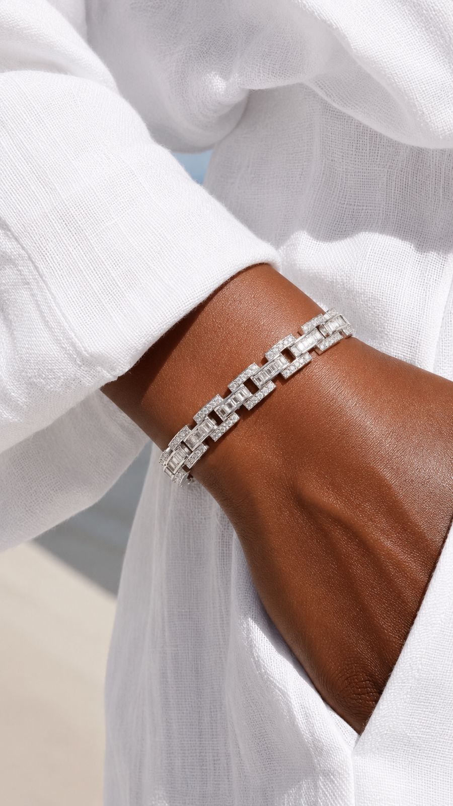Luxury Brand Inspired Premium Link Style Gerald Bracelet on Pure 925 Silver