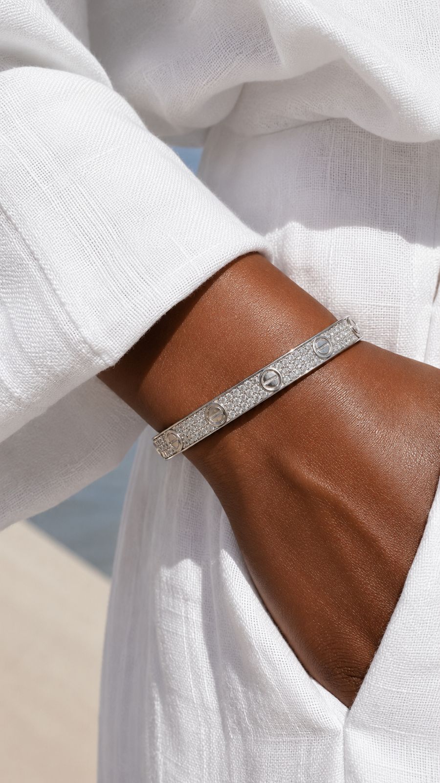 Luxury Brand Inspired Premium Chunky Americano Bracelet on Pure 925 Silver