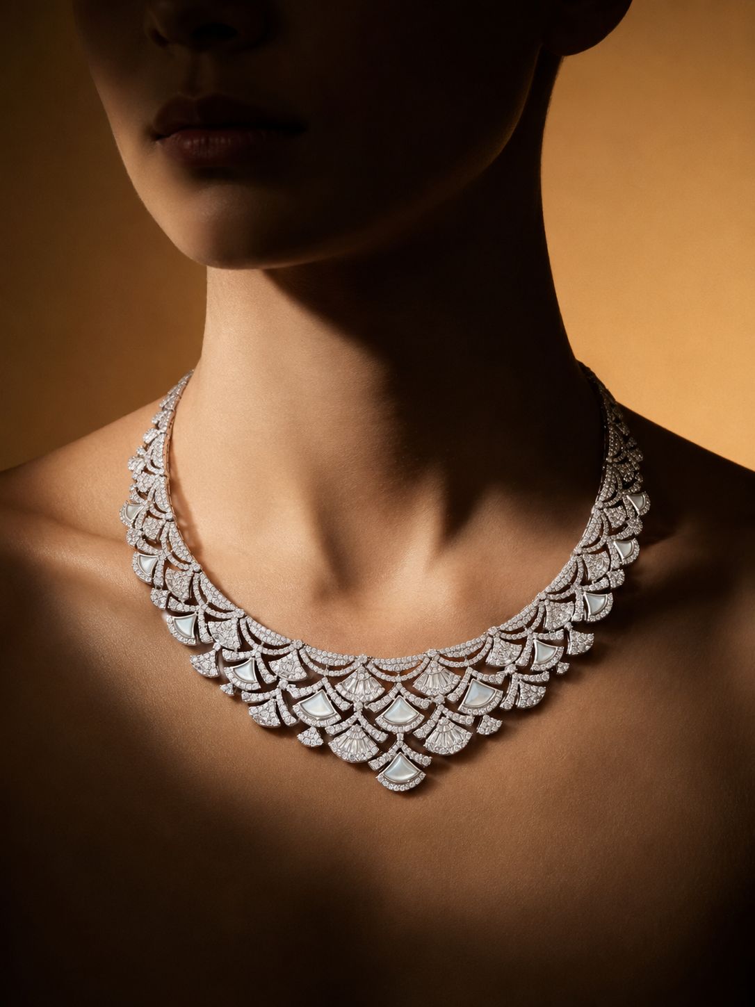 TOJ Everyday - Premium Mother of Pearl Detailing Nina Necklace Set with Earrings