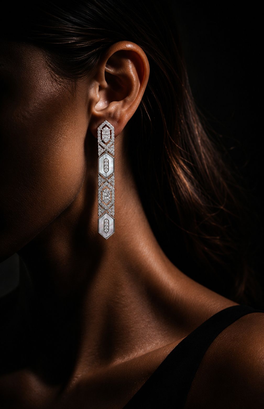 TOJ Everyday - Premium Italian Setting Mother of Pearl Rihana Necklace Set with Earrings