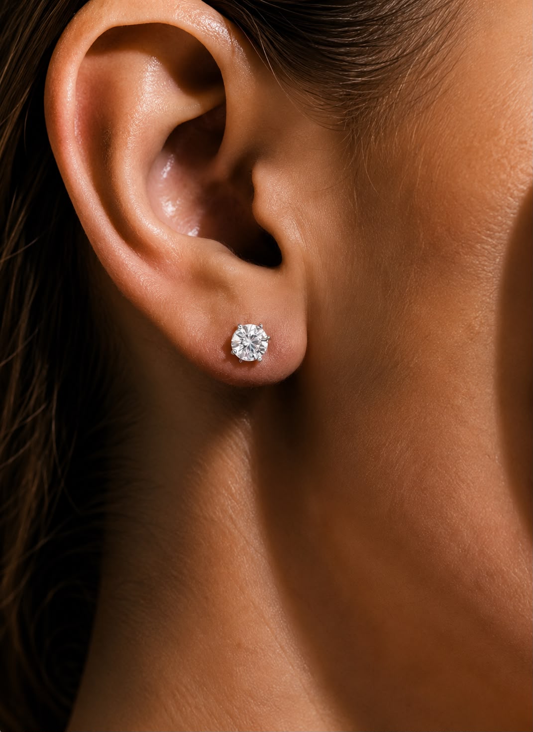 Twenty One Jewels Raksha Bandhan Combo of Square Halo and Round Solitaire Stud on Pure 925 Silver