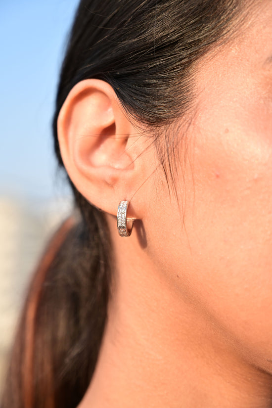 Luxury Brand Inspired Huggie Hoop Havana Earrings