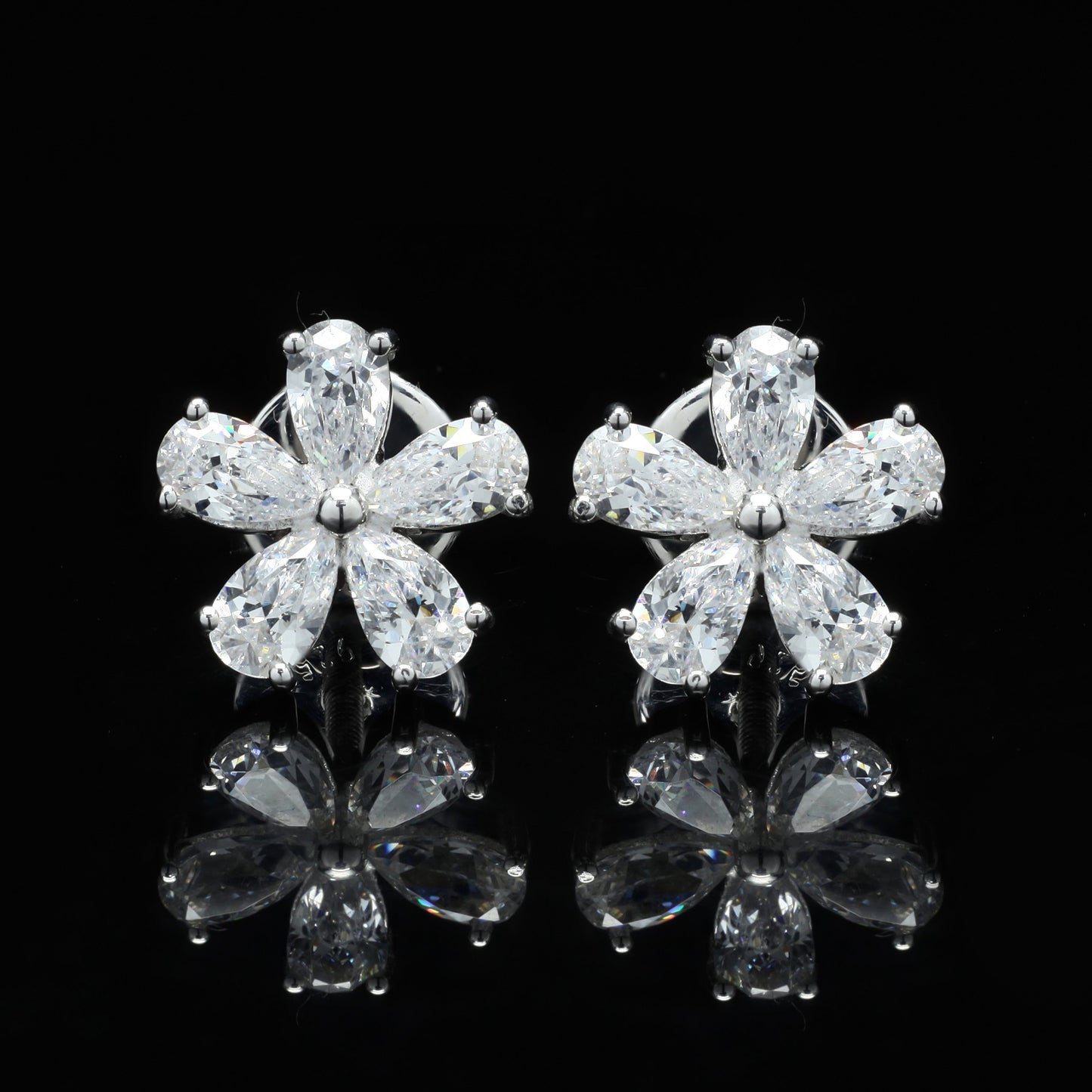Premium Range Floral ALIZEH Studs with Screw Backs