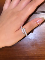 Ayla Diamond Nail Ring On Pure 925 Silver