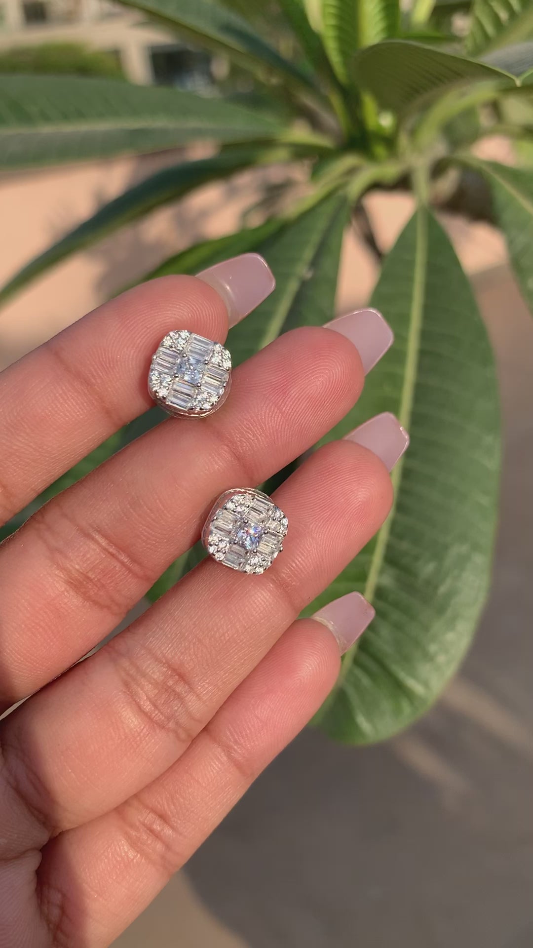 Load and play video in Gallery viewer, American Diamond Talia Stud on 925 silver
