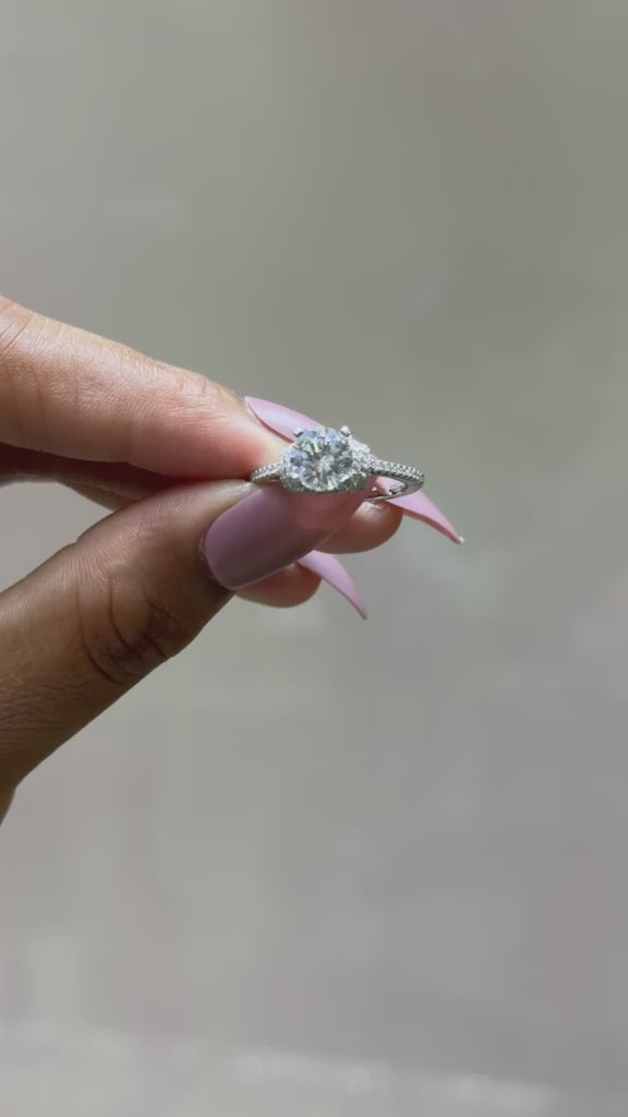 Load and play video in Gallery viewer, Sakura Solitaire Ring on 925 Silver
