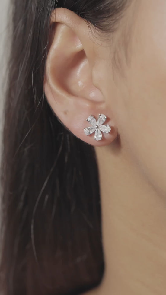 Premium Range Floral ALIZEH Studs with Screw Backs