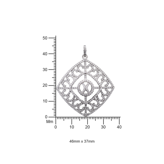Pure 925 Silver Micro Setting Galaxy Star Pendant with Chain on Pure 925 Silver