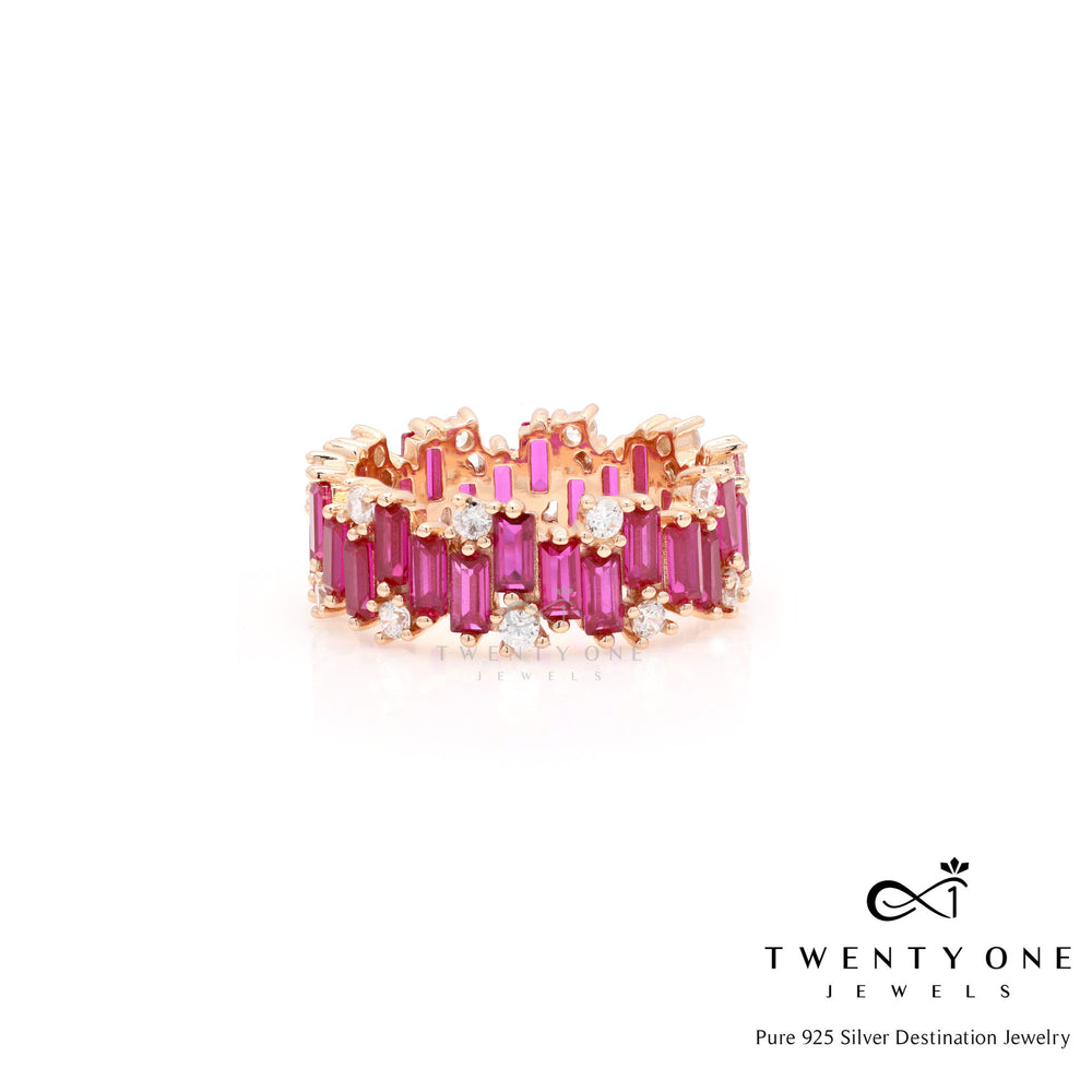 Ruby Rose Gold Ring