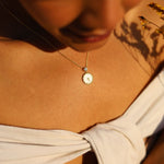 The Gold Finish Tick Tock Pendant with Chain