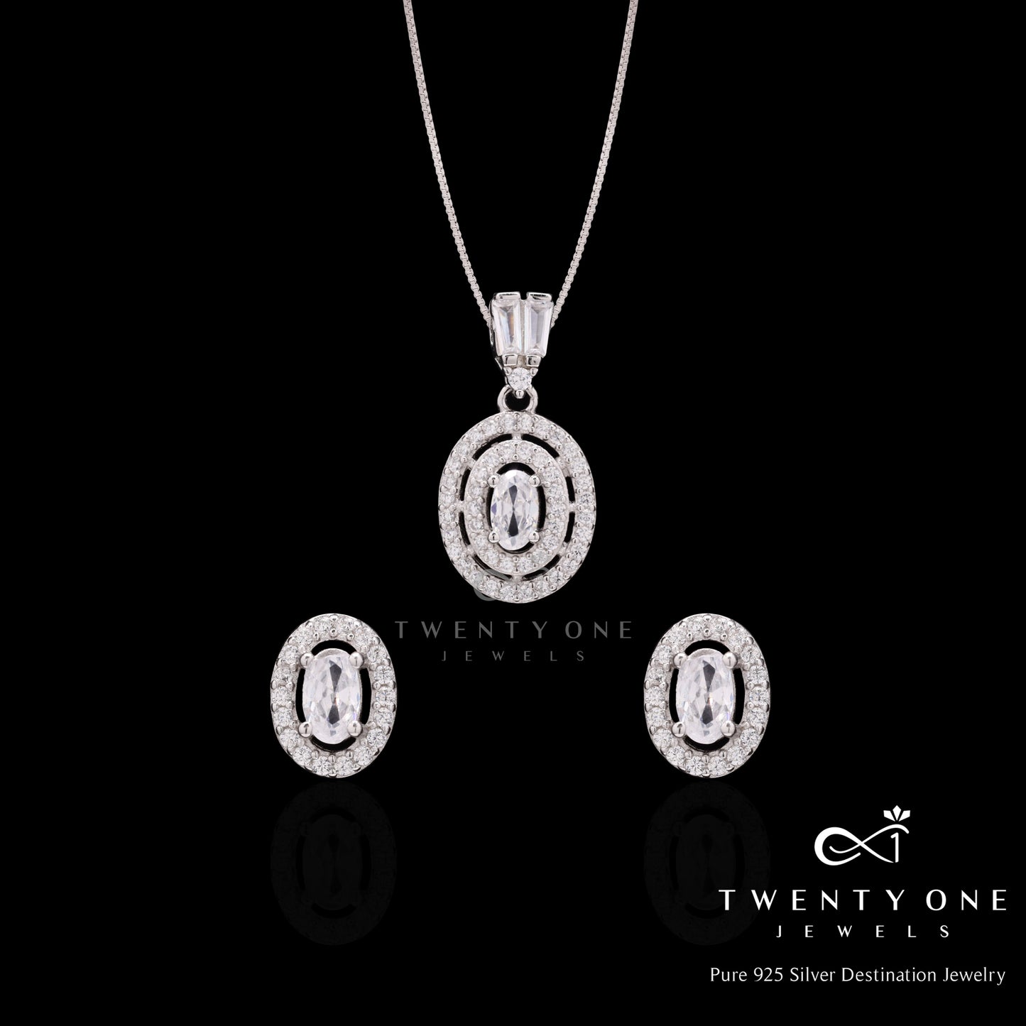 Diamond  Pendant Set