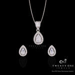 Drop Solitaire Doremi Pendant Set on 925 Silver Without Chain