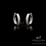Valencia Diamond Round Hoops on 925 Silver
