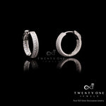 Valencia Diamond Round Hoops on 925 Silver