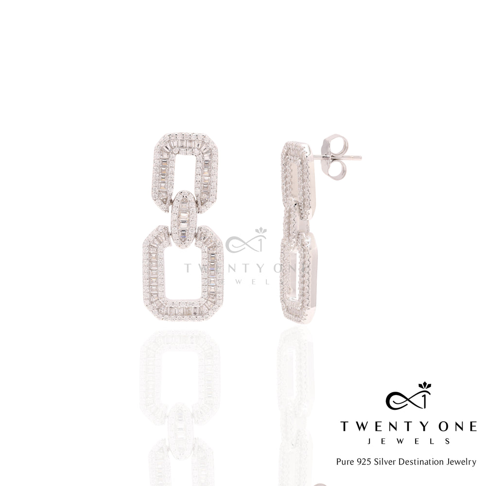 Silver Long Earring