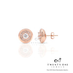 Small Petite Pure 925 Silver Rose Gold Tara Studs