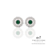 Round Sophie Diamond Studs on Pure 925 Silver