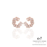 Semi Tia Hoops with American Diamond Tapers