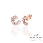 Semi Tia Hoops with American Diamond Tapers