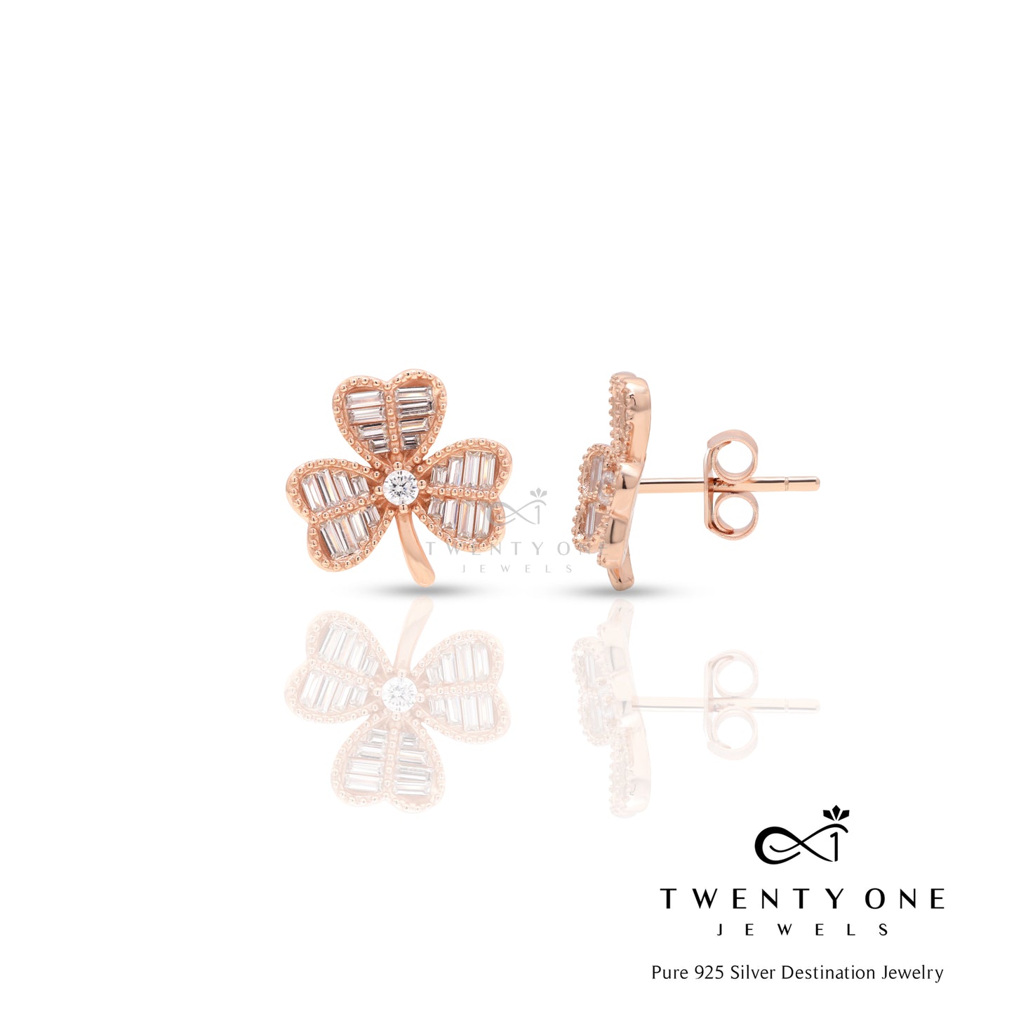 Rose Gold Pure 925 Silver