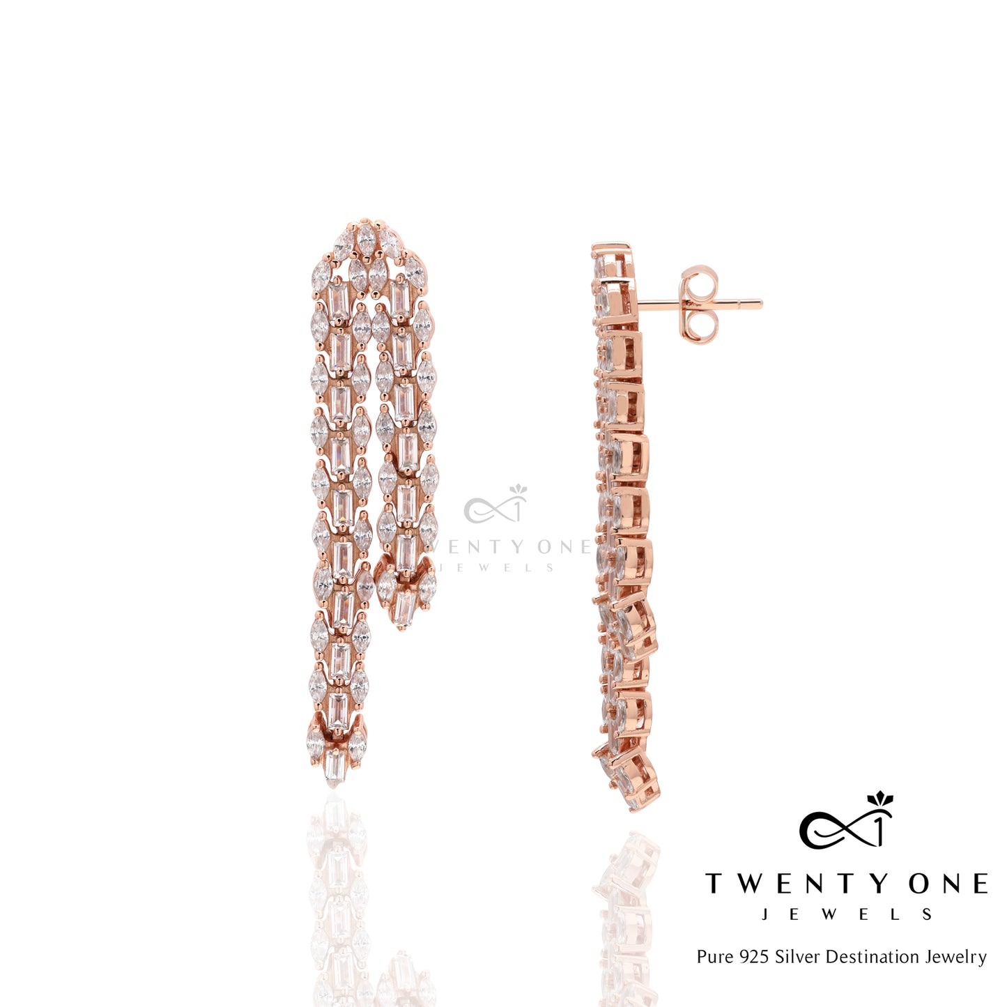 Rose Gold Danglers