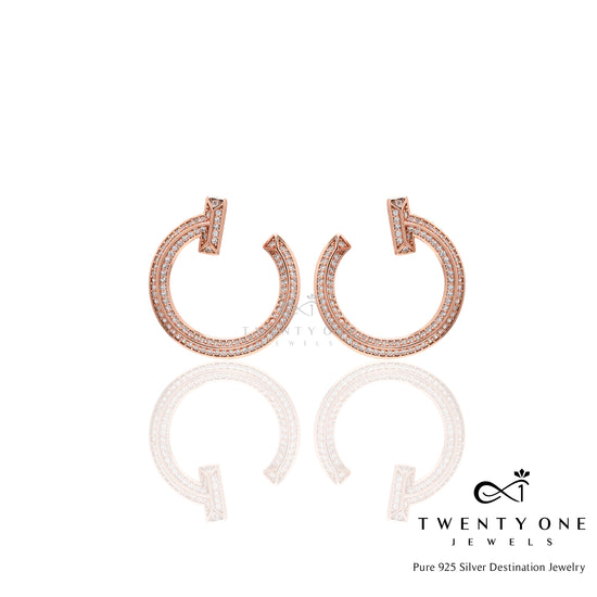 Rose Gold Hoops 