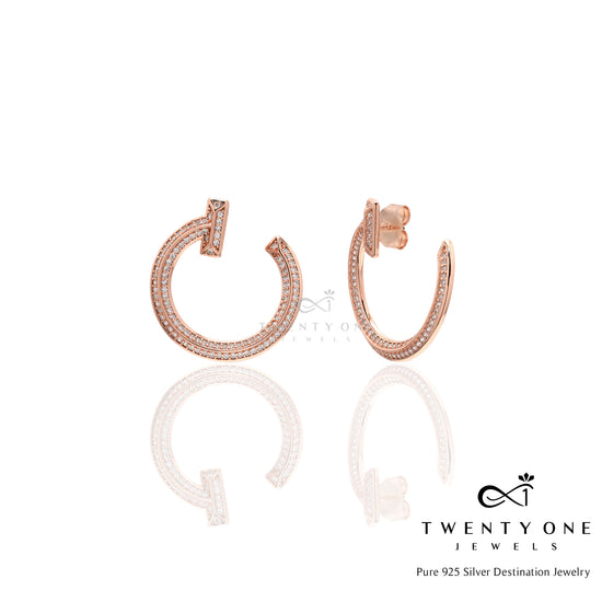 Rose Gold Hoops 