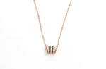 Rose Gold Barrel Pendant with Chain
