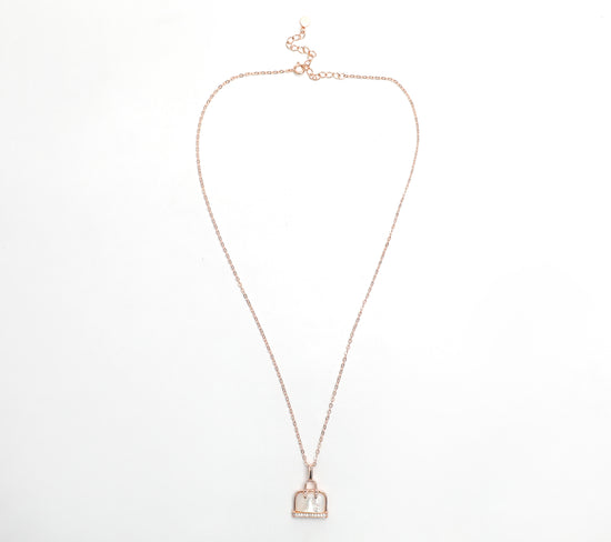 Rose Gold Pendant with Chain