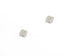 Diamond Studded Clover Penny Studs