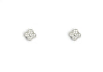 Diamond Studded Clover Penny Studs