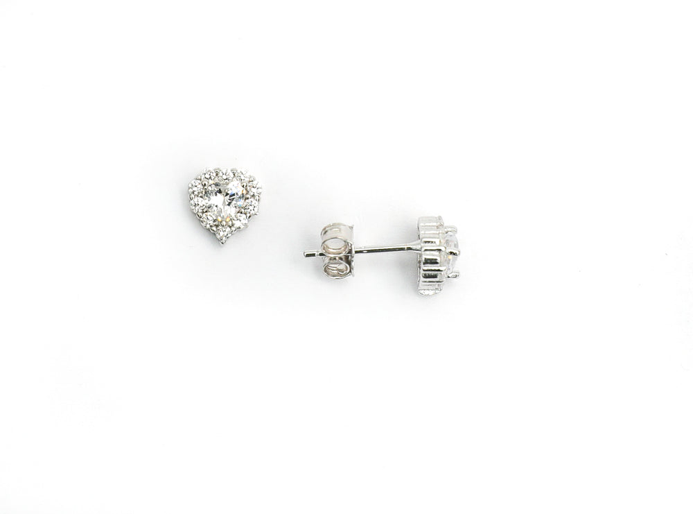 Sara Petite Diamonds Studs on 925 Silver