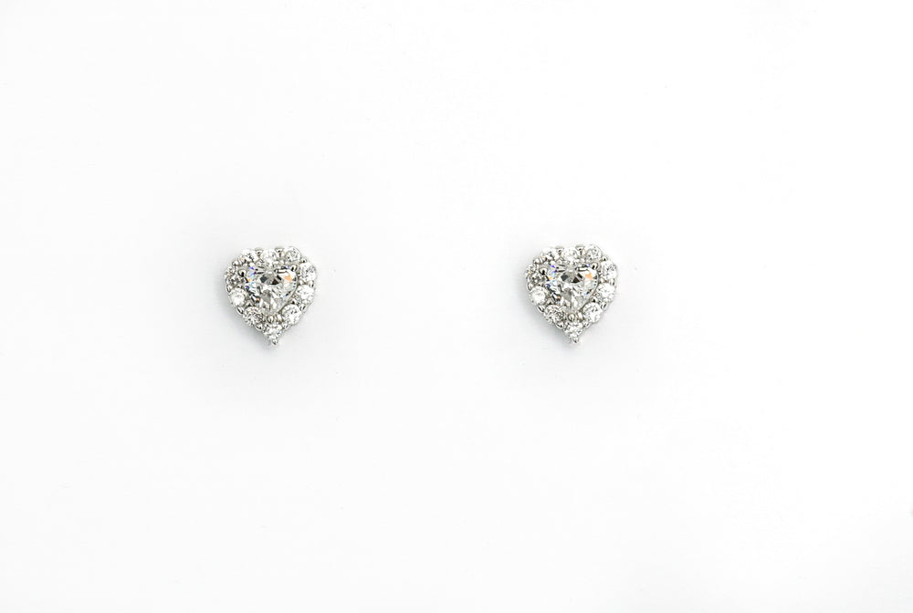 Sara Petite Diamonds Studs on 925 Silver