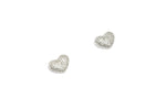 Alicia Heart Diamond Studs on Pure 925 Silver