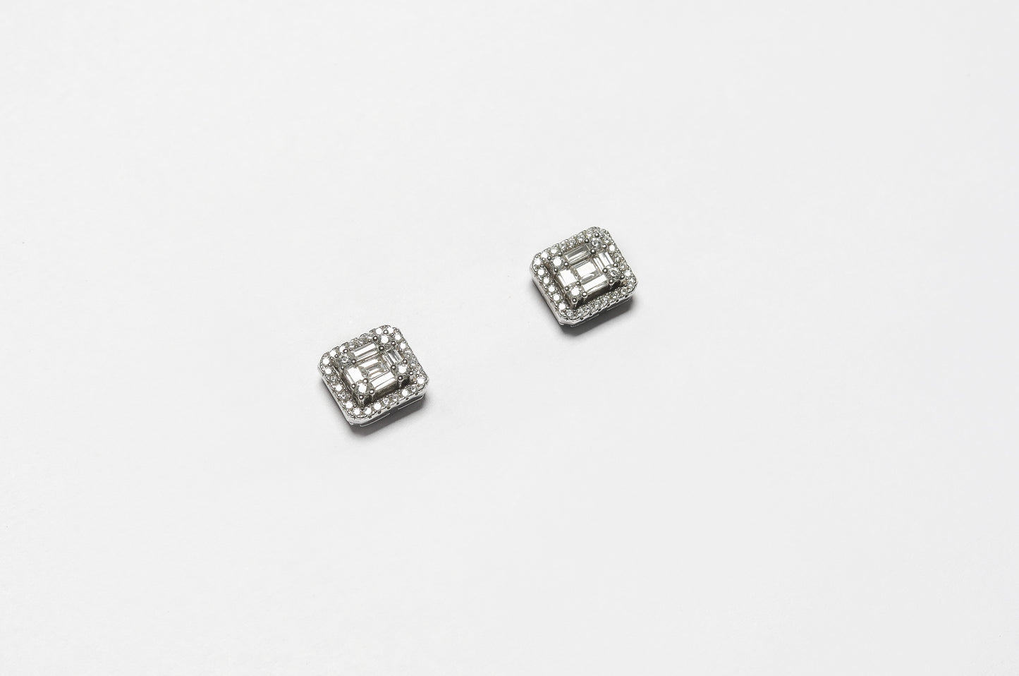 Emerald Cut Illusion Setting Janet Pendant Set with Earrings