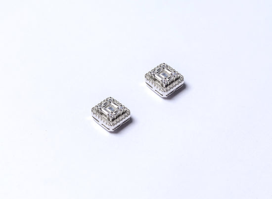 Emerald Cut Illusion Setting Janet Pendant Set with Earrings