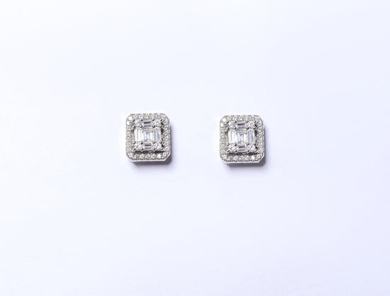 Emerald Cut Illusion Setting Janet Pendant Set with Earrings